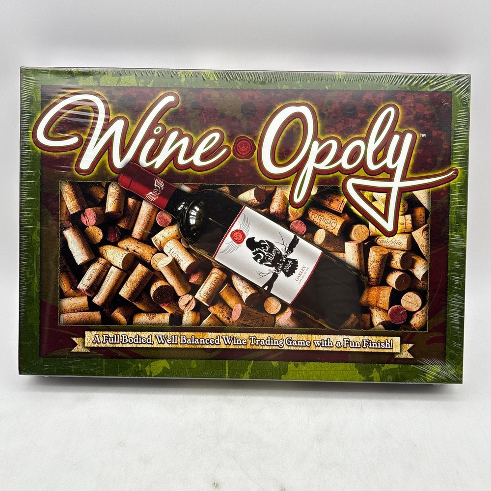 Wine-Opoly Board Game Late For The Sky Wine Tasting Trading Game NEW SEALED